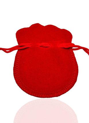 Мешочек для бижутерии велюровый красный (упаковка 25 шт)
