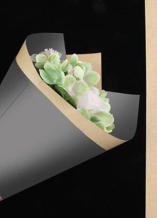 Бумага-калька двухсоронняя с газетным принтом (бумага для цветов ) 60см х 60см (упаковка 20 шт)