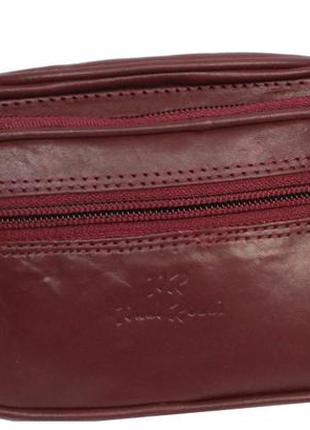 Поясна Сумка зі шкіри paul rossi 908-n червоно-коричневий