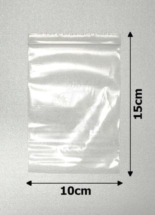 Пакеты прозрачные упаковочные с замком zip-lock 10х15см. 50 шт1 фото