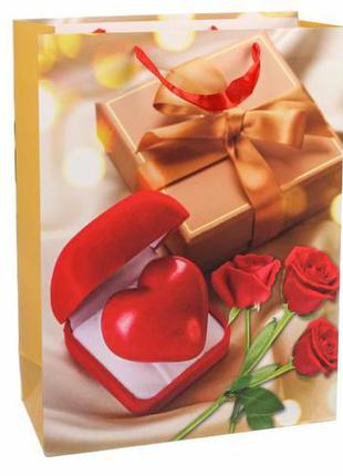 Подарочные пакеты "heart" (s) 24*18*8,5 см (упаковка 12 шт)