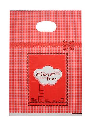 Подарочные пакеты целлофановые "бантик" 20x30см (упаковка 100 шт)