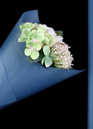 Калька синяя (бумага для цветов упаковочная) #033, рулон 60см х 8м1 фото