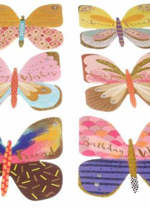 Набір листівок "butterflies" 13*13 см, упаковка 6 шт