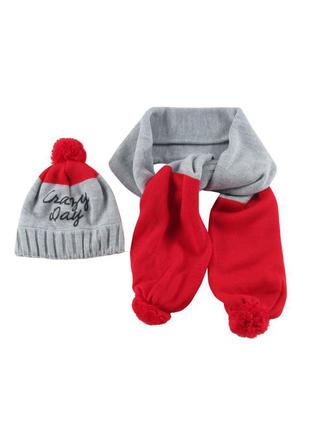 Комплект шапка +шарф дитячий на дівчинку wojcik / розмір: 122,128,134,146