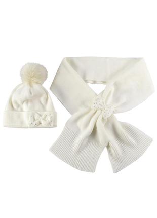 Комплект wojcik з натуральним хутром шапка +шарф