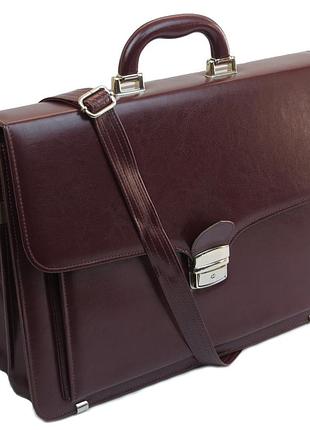 Чоловічий портфель зі штучної шкіри amo польща sst07 bordo