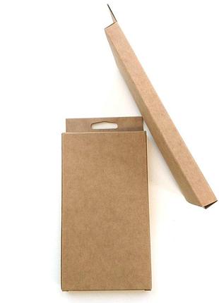 Коробка, упаковка 90х160х12 мм с европодвесом из крафт картона 275 гр/кв.м