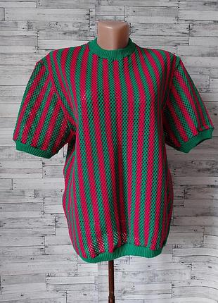 Футболка жіноча в смужку в'язка сітка