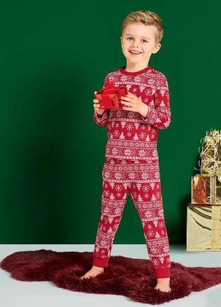 Натуральная хлопковая пижама lupilu 1-2, 2-4 лет1 фото