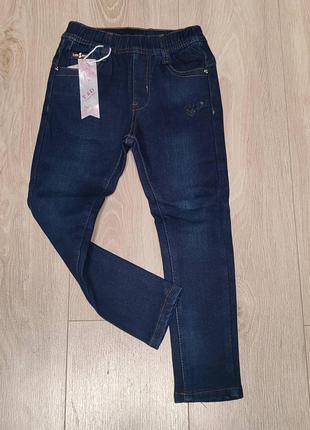 Джинсы на флисе для девочки фирма f&d .венгрия, джинсы утепленные 1045 фото