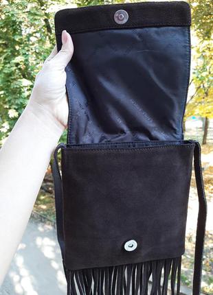 Замшевая сумочка с бахромой от laura ashley ♥3 фото