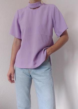 Блуза сорочка zara лавандова блузка сорочка футболка zara mango bershka cos h&amp;m4 фото