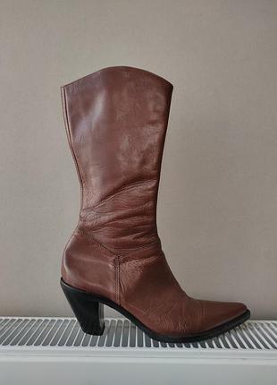 Винтажные казаки , ковбойские сапоги zara