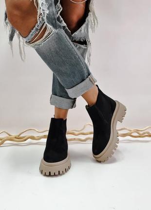 Ботиночки на девочку santa натуральная замша деми/зима2 фото
