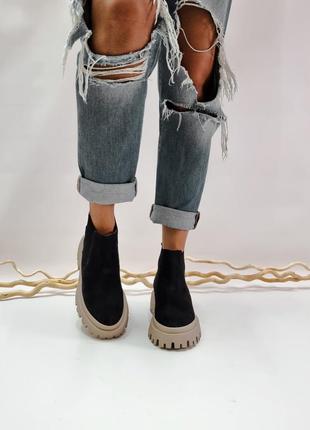 Ботиночки на девочку santa натуральная замша деми/зима3 фото