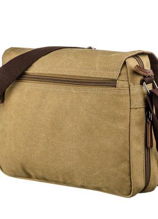 Текстильна сумка для ноутбука 13 дюймів через плече vintage 20188 хакі2 фото