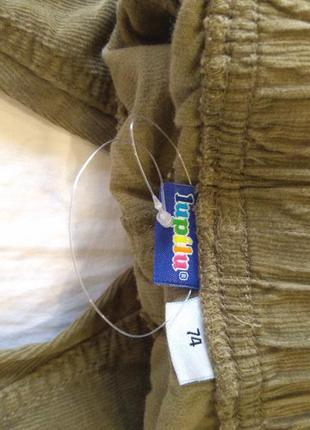 Новые,вельветовые штанишки на малышку,фирма lupilu,германия2 фото