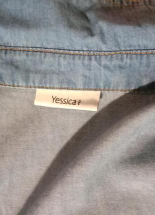 Yessica джинсовая рубашка с подкатом рукава 50-52р7 фото