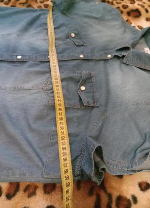 Yessica джинсовая рубашка с подкатом рукава 50-52р5 фото