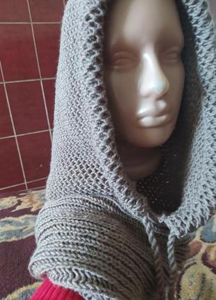 Снуд-капюшон вязаный!