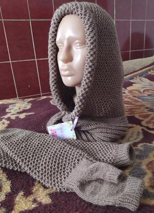 Снуд-капюшон вязаный!