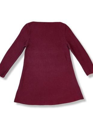 Шерстяное сливовое платье туника мини короткое трапеция трикотаж вязаный джемпер свитер2 фото