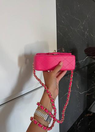 Сумка женская mini pink, розовая (клатч, кошелек, рюкзак)6 фото