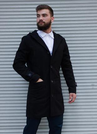 Мужское демисезонное пальто с капюшоном6 фото