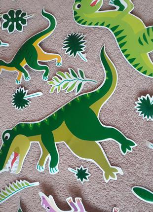 Наклейки динозаври, великі масштабні наклейки динозавр2 фото