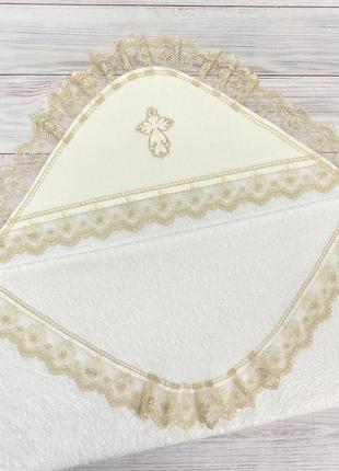 Махрова крижма для хрещення "владлен"90*90см