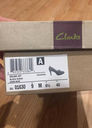 Туфли clarks черные, 39р2 фото