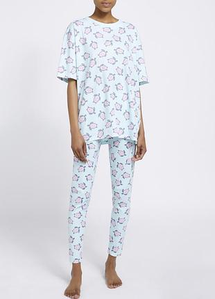 Шикарная пижамка из органического хлопка от dunnes из aнглии. размеры xs(6-8),s(8-10),m(10-12