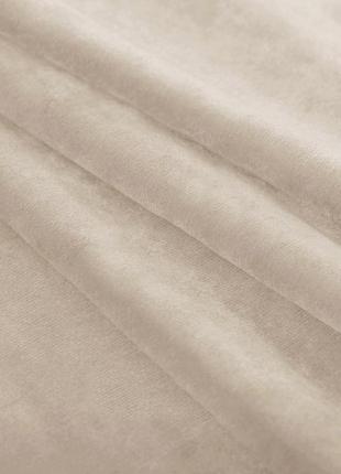 Порт'єрна тканина для штор оксамит люкс перлового кольору2 фото
