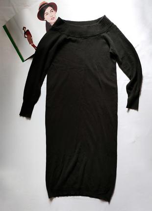Вязанное шерстяное длинное платье benetton. теплое и красивое.1 фото