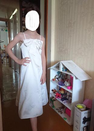 Платье нарядное wedding collection bhs 7-8 лет с бантом7 фото