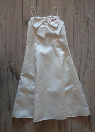 Платье нарядное wedding collection bhs 7-8 лет с бантом1 фото