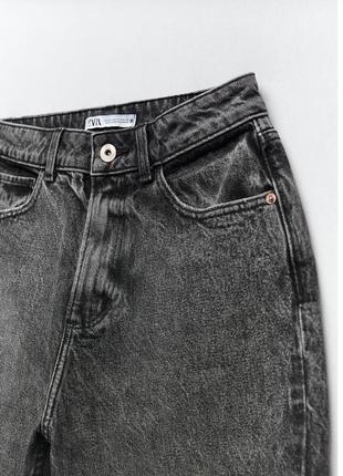 Zara джинсы mom fit z1917 ankle length момы мом серые черные 
новые 38 размер5 фото
