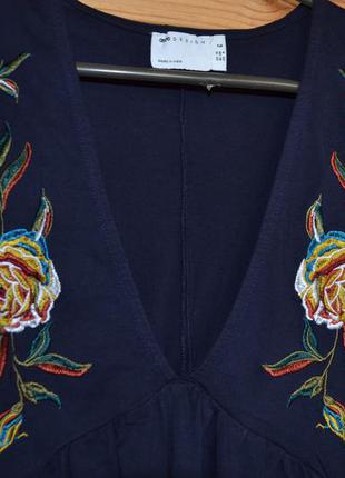 Натуральное вышитое платье asos из хлопка с вышивкой в цветы! вышиванка6 фото