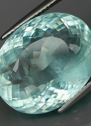 Аквамарин природний 19.50 карат 19.0 x 15.12 x 10.6 mm сертифікат