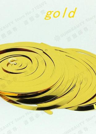Золотой дождик гирлянда - в наборе 6 полосочек, фольга3 фото