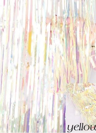 Для фото зони дощик 2 м на 1 м перламутрово-жовтий
