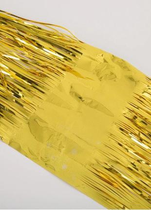 Золотой дождик гирлянда - размер 4,5*0,5м4 фото