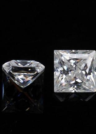 Moissanite муассанит 4 мм  белый 0.25 ct princess moissanite1 фото