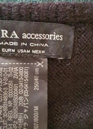 Zara, шарф, черного цвета4 фото