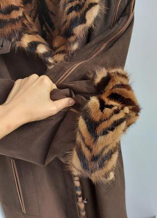 Jobis collection роскошное винтажное пальто с норковой подкладкой6 фото