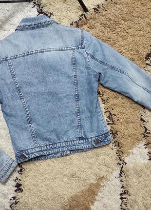 Утепленная джинсовка, джинсовая куртка bershka на меху, xs-s9 фото