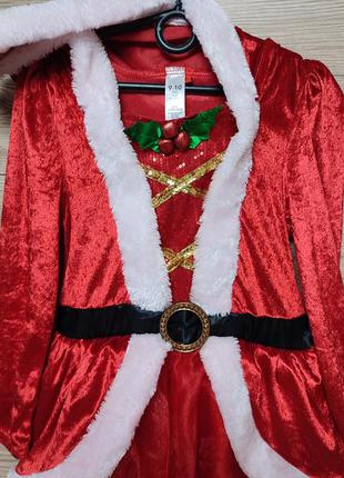 Дитяче новорічна сукнч, костюм помічниця санти, ельф, ельф на 9-10 років3 фото