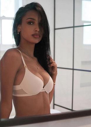 Нюдовий, бежевий ліф, бюст, бра, 75в,75д, victoria's secret, вікторія сікрет