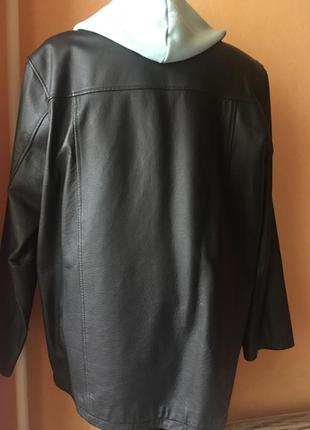Шикарна шкіряна куртка жакет milan leather 18р( 48-50)2 фото